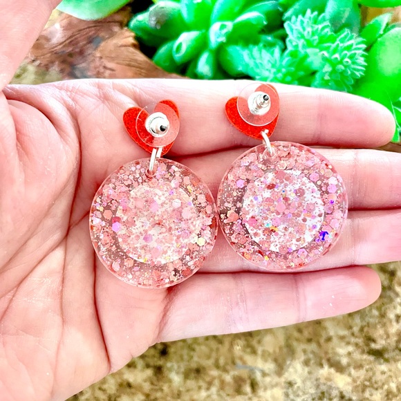 Santa Acrylic Dangle Earrings - Picture 4 of 4